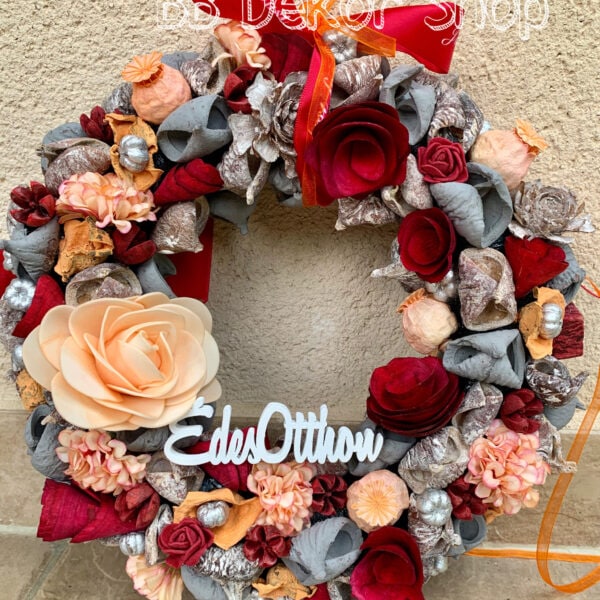 Bordó – szürke kopogtató Kopogtatók - Ajtódíszek Bordó - szürke kopogtató