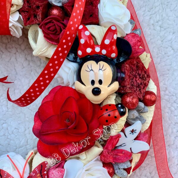 Minnie egeres – tavaszi nyári – virágos ajtódísz – kopogtató Tavaszi - Nyári Lakásdíszek Minnie egeres – tavaszi nyári – virágos ajtódísz – kopogtató Tavaszi - Nyári Lakásdíszek