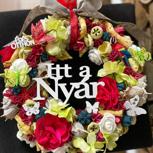 Vidám színes papagájos tavaszi/nyári ajtódísz/kopogtató Tavaszi - Nyári Lakásdíszek Vidám színes papagájos tavaszi/nyári ajtódísz/kopogtató