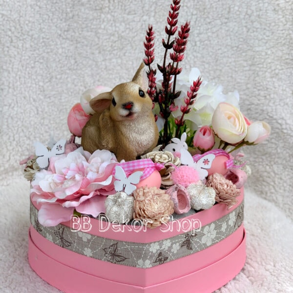 Tavaszi – Húsvéti Hangulatú Nyuszis Asztaldísz Húsvéti Dekorációk Tavaszi - Húsvéti Hangulatú Nyuszis Asztaldísz