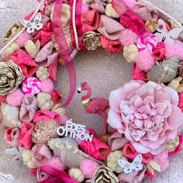 Pink Flamingós Nyári Kopogató Kopogtatók - Ajtódíszek Pink Flamingós Nyári Kopogató Kopogtatók - Ajtódíszek