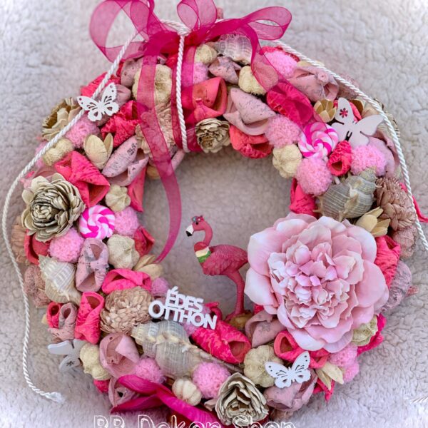 Pink Flamingós Nyári Kopogató Kopogtatók - Ajtódíszek Pink Flamingós Nyári Kopogató