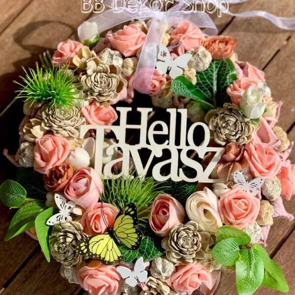 Hello Tavasz Kopogtató – Ajtódísz Tavaszi - Nyári Lakásdíszek Hello Tavasz Kopogtató - Ajtódísz