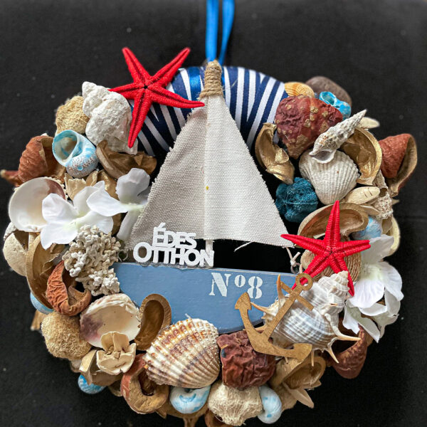 Tengerészes nyári kopogtató – ajtódísz Kopogtatók - Ajtódíszek Tengerészes nyári kopogtató - ajtódísz