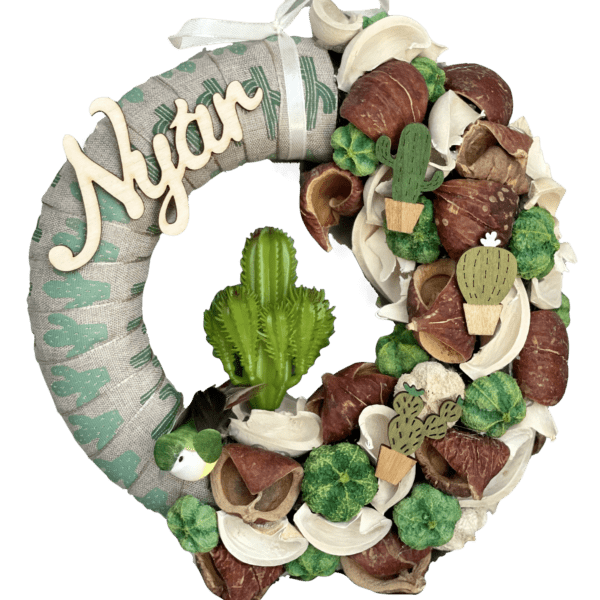 Kaktuszos Nyári Kopogtató Ajtódísz