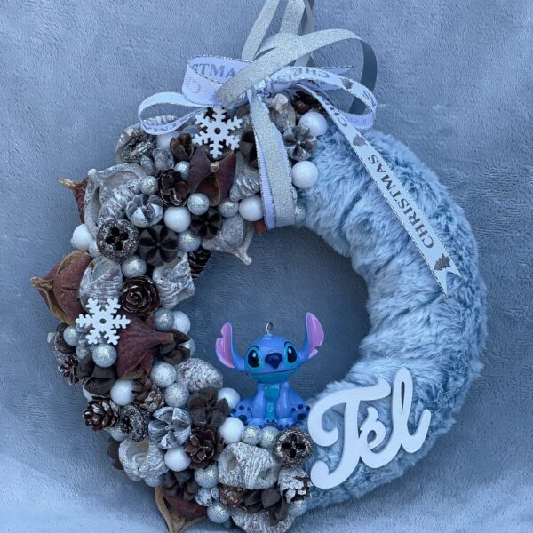 Stitch Téli Kopogtató Ajtódísz Karácsony / Tél Stitch Téli Kopogtató Ajtódísz Karácsony / Tél