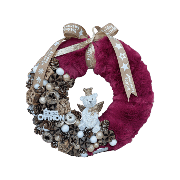 Bordó - Barna - Arany Macis Kopogtató / Ajtódísz