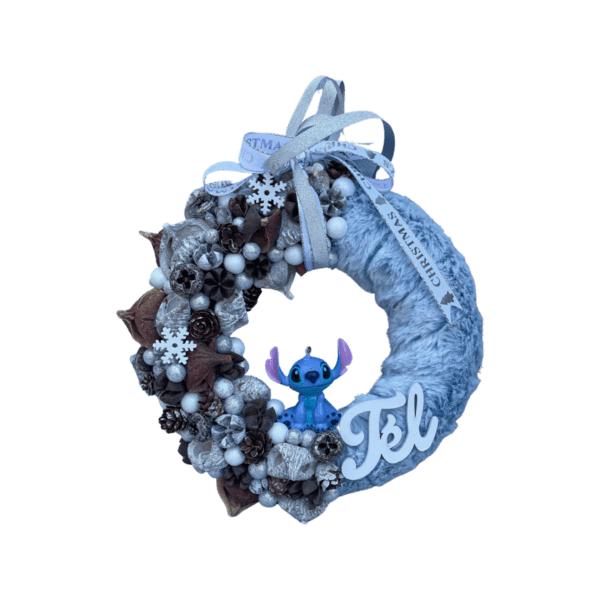 Stitch Téli Kopogtató Ajtódísz Karácsony / Tél Stitch Téli Kopogtató Ajtódísz