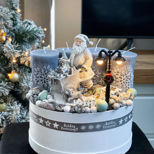 Világító mikulásos adventi box