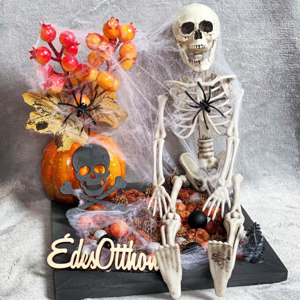 Halloweeni csonti asztaldísz Asztaldíszek Halloweeni csonti asztaldísz