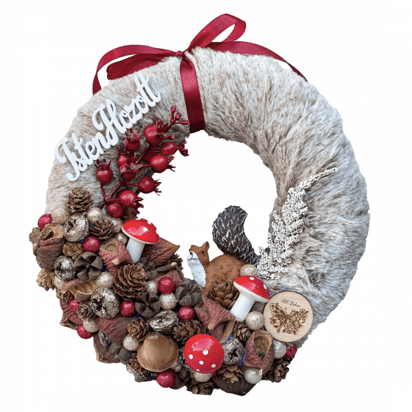 Őszi-téli mókusos kopogtató, ajtódísz 2. Ősz Őszi-téli mókusos kopogtató, ajtódísz 2.