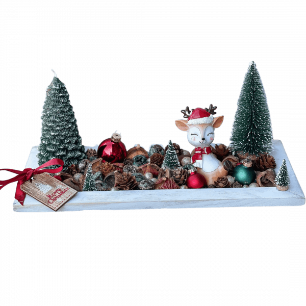 Karácsonyi őzike asztaldísz Karácsony / Tél Karácsonyi őzike asztaldísz