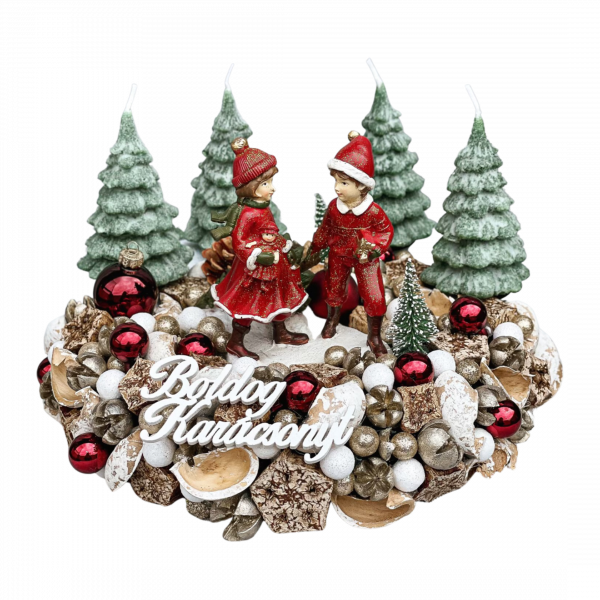 Gyerekek adventi koszorú Karácsony / Tél Gyerekek adventi koszorú