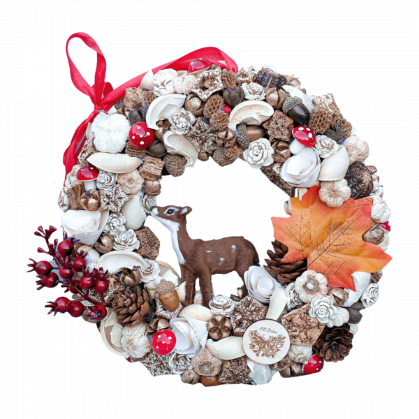 Őszi őzike kopogtató, ajtódísz Ősz Őszi őzike kopogtató, ajtódísz