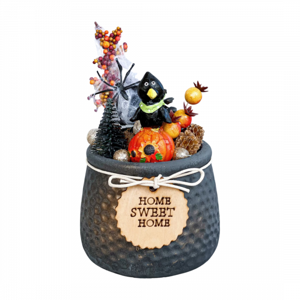 Halloween varjú asztaldísz 2 Asztaldíszek Halloween varjú asztaldísz 2