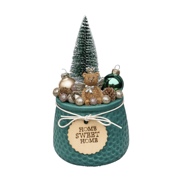 Mackós karácsonyi asztaldísz Asztaldíszek Mackós karácsonyi asztaldísz