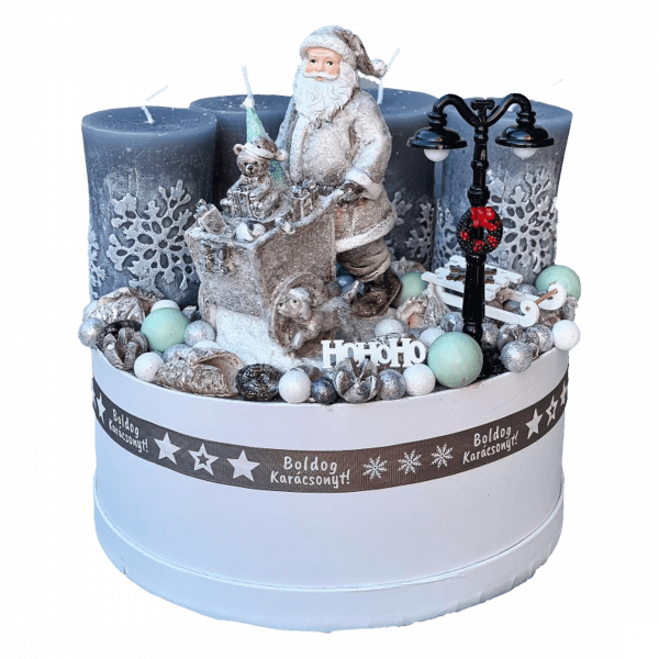 Világító mikulásos adventi box