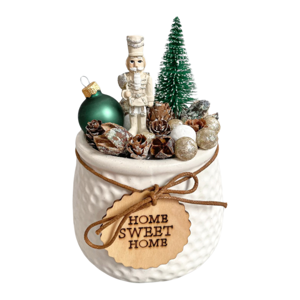 Fehér Diótörő Asztaldísz