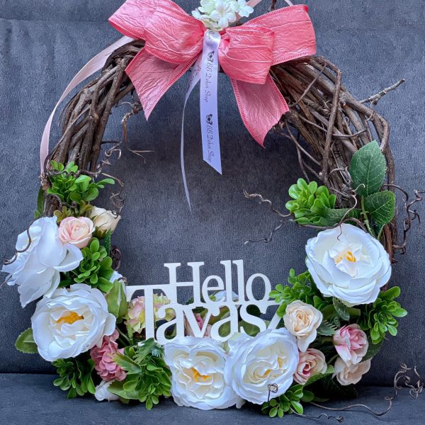 Hello Tavasz Kopogtató Ajtódísz Tavaszi - Nyári Lakásdíszek Hello Tavasz Kopogtató Ajtódísz