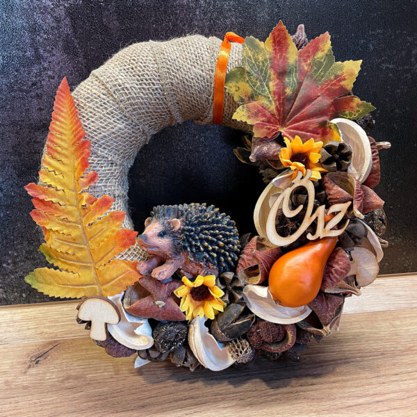 Őszi Sünis Kopogtató Ajtódísz Ősz Őszi Sünis Kopogtató Ajtódísz