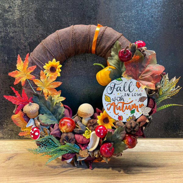 Őszi Leveles Ajtódísz Kopogtató Ősz Őszi Leveles Ajtódísz Kopogtató