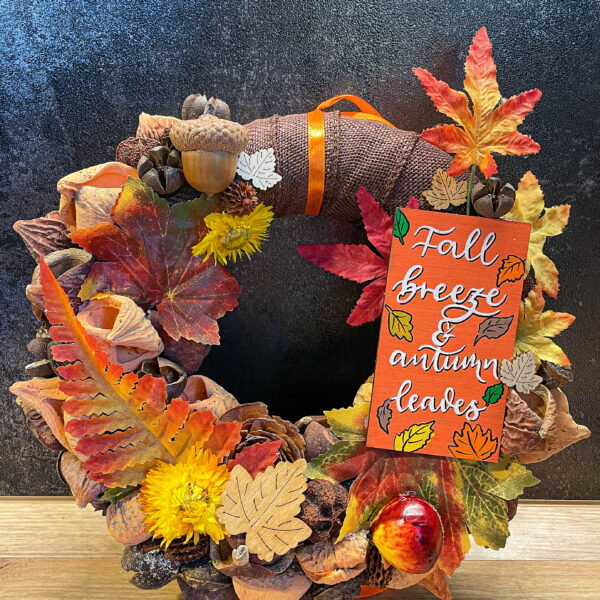 Őszi „Autumn Leaves” Kopogtató Ajtódísz Ősz Őszi "Autumn Leaves" Kopogtató Ajtódísz