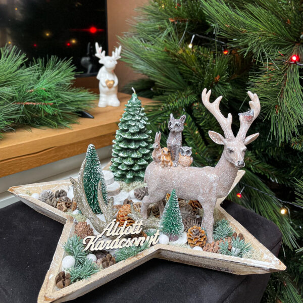 Csodálatos Erdő Téli Asztaldísz Asztaldíszek Csodálatos Erdő Téli Asztaldísz