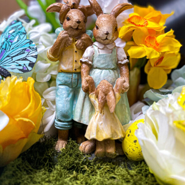Prémium Húsvéti Nyuszi Család Asztaldísz Tavaszi - Nyári Lakásdíszek