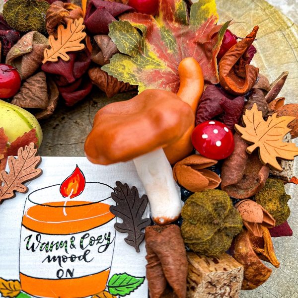 Őszi „Cozy Mood” Kopogtató Ajtódísz Ősz Őszi „Cozy Mood” Kopogtató Ajtódísz Ősz