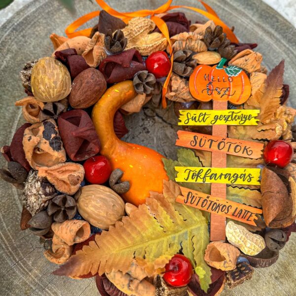 „Hello Ősz” Kopogtató Ajtódísz Ősz "Hello Ősz" Kopogtató Ajtódísz