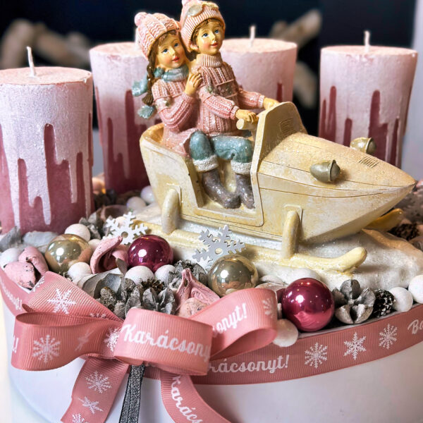 Mályva Rózsaszín Bob Adventi Box Adventi Koszorúk, Boxok Mályva Rózsaszín Bob Adventi Box Adventi Koszorúk, Boxok