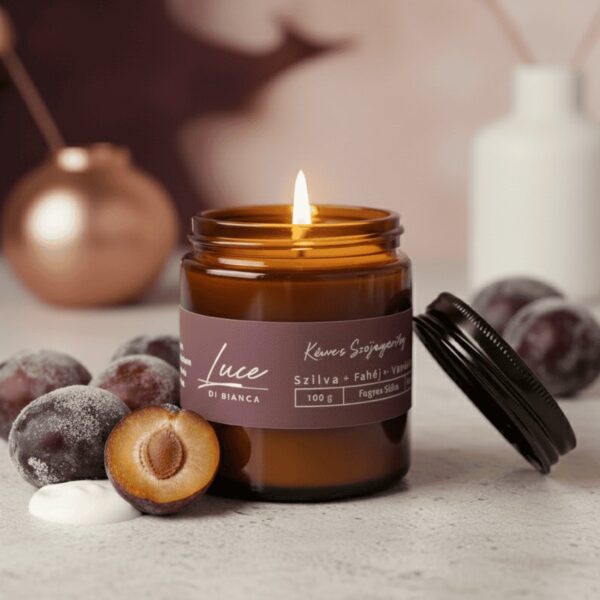Fagyos Szilva Szójaviasz Illatgyertya Szójagyertyák Fagyos Szilva Szójaviasz Illatgyertya